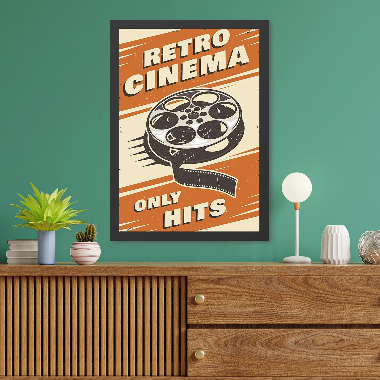 Tablou decorativ, Retro Cinema 3 (55 x 75), Polistiren, Multicolor - imagine 3